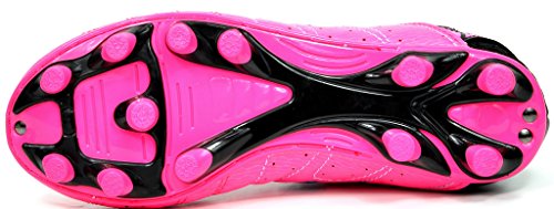 Dream Pairs Boys Fashion Outdoor Light Weight Lace Up Sport Cleats Soccer Shoes, Fuchsia/Black/Cyan - 6 Big Kid (160471-K) #TOP6