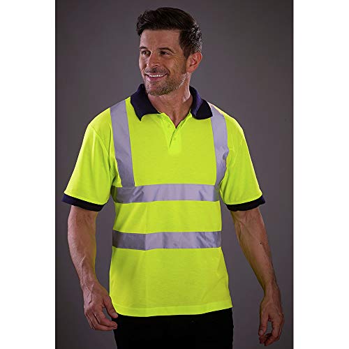 Yoko Ladies/Womens Hi-Vis Long Sleeve Polo Shirt (Xl) (Hi-Vis Yellow) #TOP2