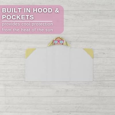 Barbie Bath/Pool/Beach Soft Cotton Terry Hooded Towel Wrap, 24 in x 50 in, By Franco Kids 41DuS2