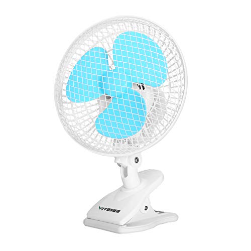 VIVOSUN 6-Inch Portable Clip-On Desk Fan for Grow Tent Room, 2-Speed, Adjustable Tilt, Whisper Quiet Operation