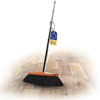 Novaliv Zimmerbesen mit Stiel stabil ROSSHAAR Mischung Besen weiche Borsten Schrankbesen 4 TLG Steckstiel Gemischtes Rosshaar Besen für Laminat und Parkett Rosshaarbesen Naturborsten Stubenbesen