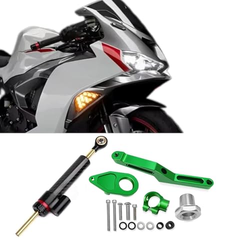 For Ninja ZX-6R ZX636 ZX6R ninja zx6r zx636 2026 2025 2024 2023 2022-2013 motorcycle accessories steering shock absorber steering shock absorber stabilizer steering damping bracket (green kit)