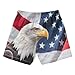 ALAZA Bird American Flag Fashion Boys' Swim Trunks Beach Shorts Quick Dry Swimsuit 10 Years