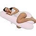 YAHAO Almohada Embarazada Dormir Y Lactancia Almohada De Embarazo Y Maternidad 100% Algodón Funda Extraíble Y Lavable Almohada De Apoyo para Embarazadas,Pink-140 * 140 * 70cm