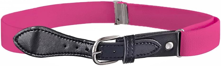 Buyless Fashion Kids and Toddler Adjustable Elastic Stretch Belt with Leather Closure