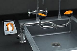 Guardian G1775LH Chrome Eye/Face Wash, Deck Mounted, 90 Degree Swivel, Left Hand Mounting