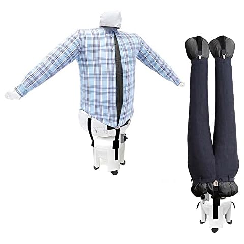 Bügelpuppe energiesparendes Modell mit 4 Rädern trocknet und bügelt automatisch Hemden Blusen Polos Pullovern Hosen Jeans mit warmer Luft Bügelstation 2 Programme Energieklasse A++ SA04 RE INOX Cover