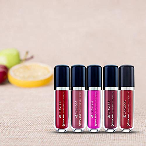 Image of Chambor Extreme Wear Transfer Proof Liquid Lipstick, Desire No.433, 6 ml