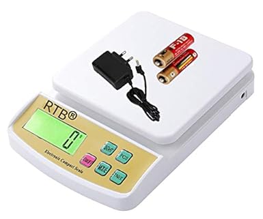 RTB Electronic Digital Kitchen Scale, Weight Machines for home,10kg scale Weight Machine, Weight Scale Kitchen, Kitchen Weight Machine, (WHITE)