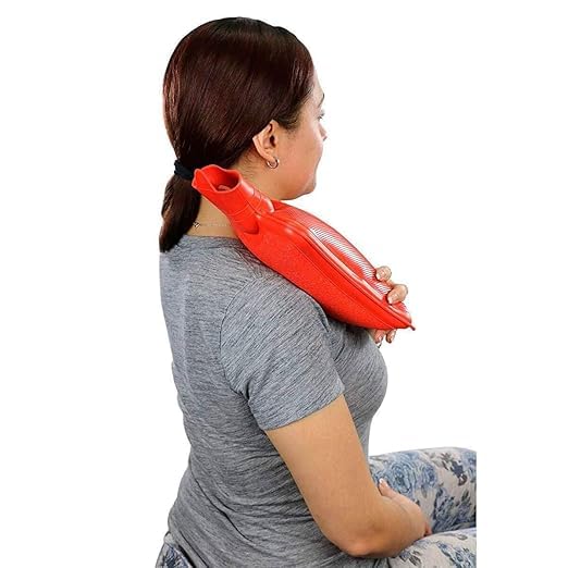 Hot Bag REDITEX Hot Water Bag (1 litre) Non Electric Rubber Bottle hot bag, hot water bag for period cramps, Heating Bottle, for Body Pain Relief Therapy, Hot and Cold Therapies. (Multicolor) 1