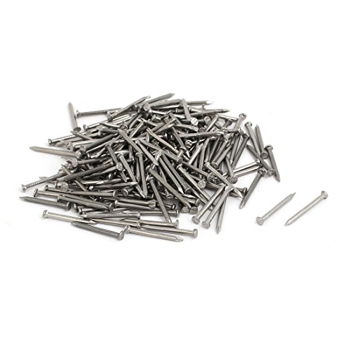 Aexit 0.5-inch Length fastener 316 Stainless Steel Cement Wood Sliding Nail Silver Tone 200pcs Model:69as204qo610