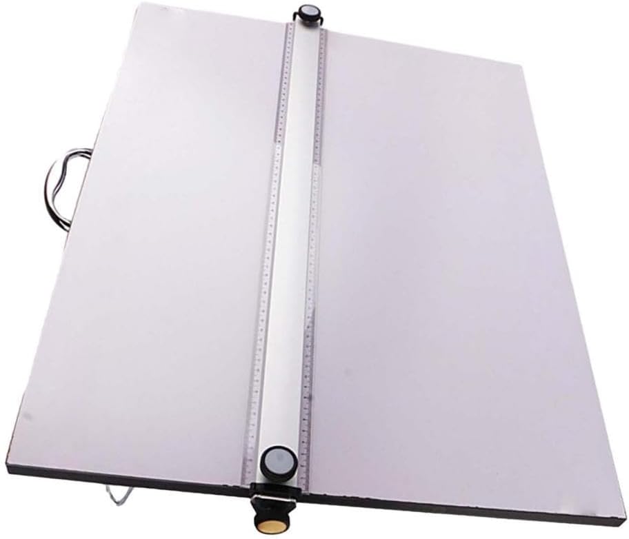 A2 Drafting Table with Clear Ruler Parallel Motion Drafting Board Sliding Ruler for Architect Drafter Students