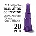 Ximter ENFit Compatible Transition Connector, 20 Pack Syringe Adapter for Animal Enteral Feeding