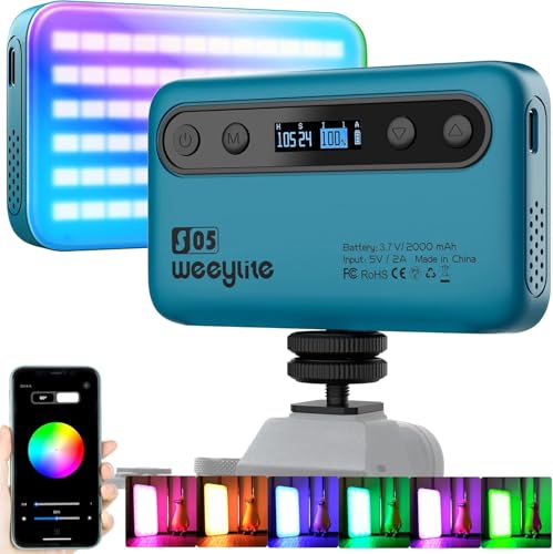 RGB撮影ライト LED 撮影用ライト 照明 2800K-6800K 輝度調整 【アプリ制御可】 RGB カラーライト 充電式 YouTube TikTok vlog録画 生放送 自撮り撮影 補助照明用 ネジシュー付き 持ち運びに便利