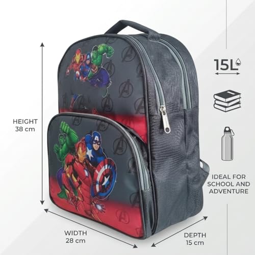 Image of Stylbase 15 Inch 3D Cartoon School Bag for Boys & Girls | Waterproof Lightweight Polyester Kids Backpack with Bottle Pocket | Ideal School Bags for Kids Nursery, LKGClass (3-5 Years)