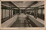 R.M.S. AQUITANIA Interiors Original Antique Postcard