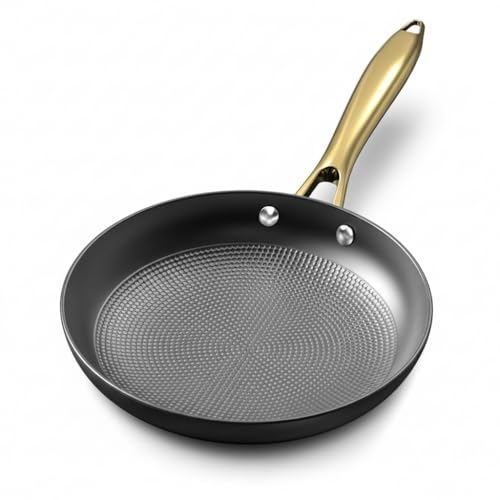 ZAZYCHEF 10 inch Cast Iron Non Stick Frying Pan, Honeycomb Skillet for Even Heating, Durable Nonstick Fry Pan with Stay Cool Handle, Ideal for Induction Compatible, Best Gift for Home Cooks