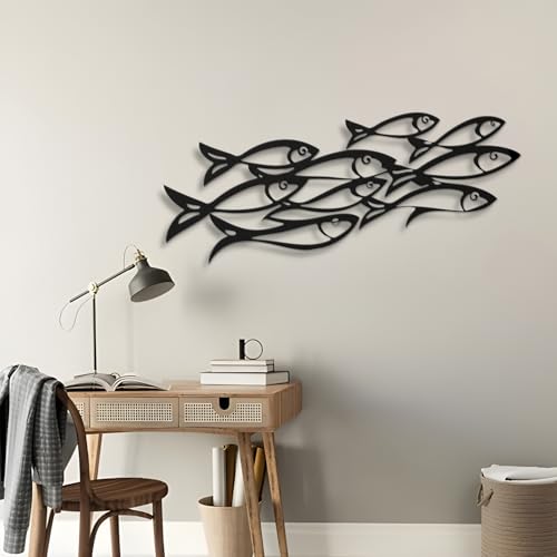 Art mural en métal minimaliste moderne, œuvre sculptée de 135 cm - 7