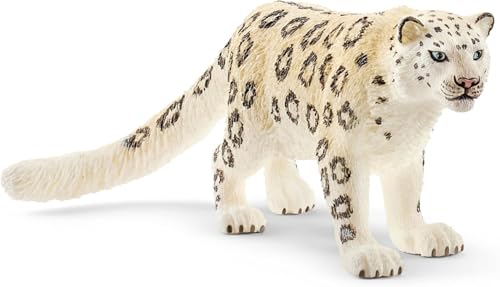 SCHLEICH WILD Life | Schneeleopard 14838 | detailgetreue Tierfiguren | Zoo Spielzeug | tolles Geschenk für Jungen und Mädchen | Deko für Geburtstag | Spielfigur ab 3 Jahren | 10 x 5 x 4 cm