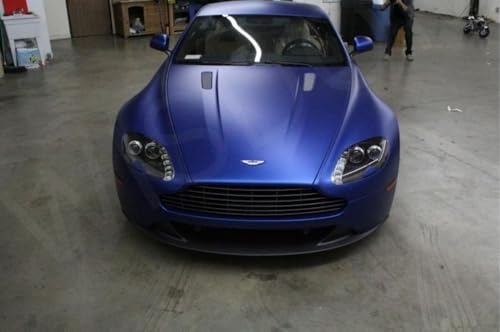 Image of WISDOM Rasent Blue Metallic Vehicle Wrap Vinyl Matt Finish Easy Apply Air-Release Weatherproof DIY Car, Scooty & Motorcycle (RASENT Blue Metallic, 20 Inch X 7 Feet)