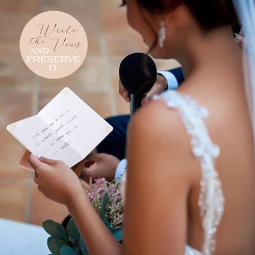 Carnet de mariage élégant molekaus beige marron lot de 2 avec dorure