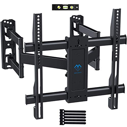 Corner TV Wall Mount Bracket Tilts, Swivels, Extends - Full Motion Articulating TV Mount for 26-55 Inch LED, LCD, 4K Flat Curved Screen TVs - Holds up to 99 Lbs, VESA 400x400 - Heavy Duty TV Bracket