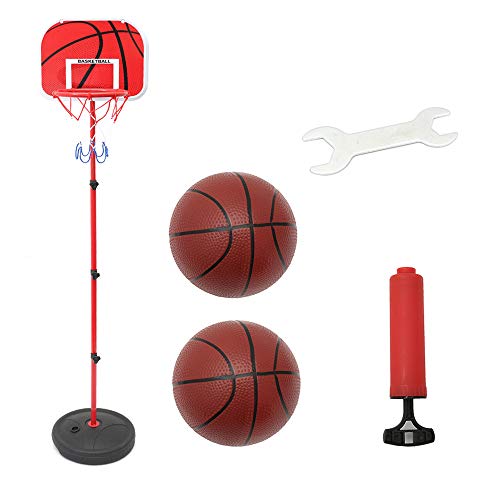 babytowns Canasta de Baloncesto para niños,Canasta Aro de Baloncesto Ajustable con Baloncesto y infladorTalla 150CM/ 170CM /200CM (170CM-2 Pelotas)