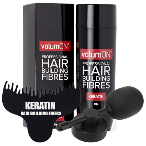 Fibres capillaires à la kératine 28g avec applicateur pour cheveux clairsemés