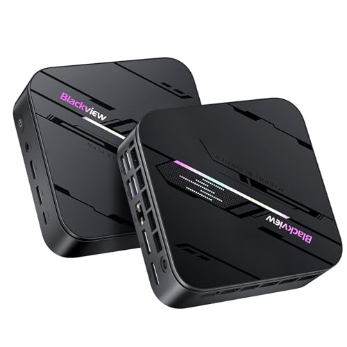 Blackview MP100 Pro Intel Core i3 1215U Mini PC, Pantalla Triple UHD (DP 8K + HDMI/Tipo C 4K), 16GB RAM 512GB SSD PCIe 4.0, WiFi 6/BT 5.2, Mini Ordenador de Sobremesa para Oficina y Hogar