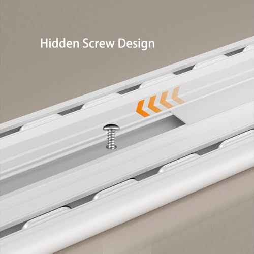 Rail de rideau de plafond double en aluminium ultra fin design blanc 160cm