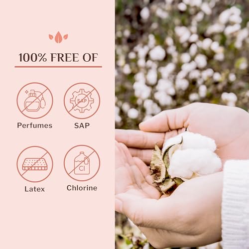 Organyc Hospital Postpartum Pads, 100 Certified Organic Cotton Inside and Out for Women, for First Days After Delivery, 12 Counts.