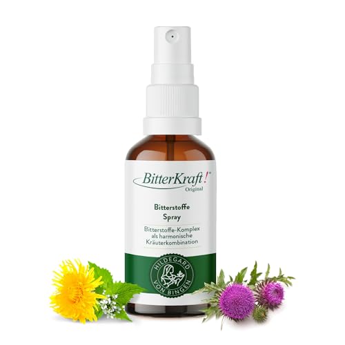 BitterKraft! Original BIO Bittertropfen 20ml Spray - Bitterstoffe nach Hildegard von Bingen - Bittertropfen aus 9 erlesenen Bitterkräutern - 100% Natur - Made in Germany