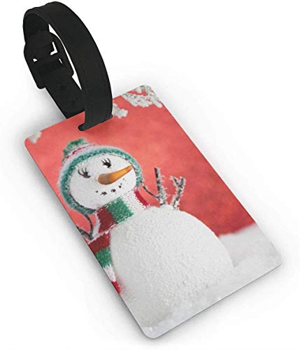 Preisvergleich Produktbild Gepäckanhänger Frohe Weihnachten Schnee bedruckter Gepäckanhänger mit Namensausweis zum Auffinden des Gepäckkoffers