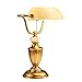 Produktbild YHFX2Schreibtischlampen Banker Lampe, Kupfer traditionelle Tischlampe, Retro-Stil Glas Lampenschirm Kupfer Lampenkörper, Klavier Lampe, Metall Perlen Reißverschlussschalter, elegante Wohnzimmer Studie