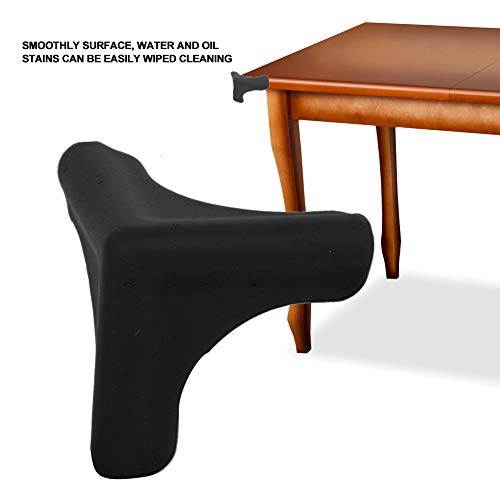 Image of Safety Corner Guards, Removable Silicone 4PCS Edge Protectors, for Furniture(Range Hood Anti-Collision Angle-Black)