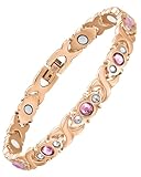 Jecanori Magnetic Bracelet for Women- 3500 Gauss Ultra Strength Magnets Bracelet Include Removal Tool,Ideal Gift