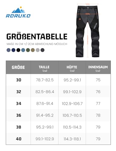 Pantalon de randonnée imperméable homme en softshell isolant thermique - 6