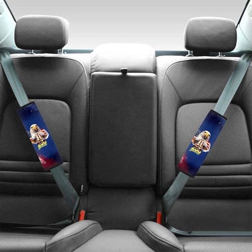Image of AFPANQZ Eagle 250 Years Universal Seat Belt Cover 2 Pack Truck Vans Sedans SUVs Seat Belt Pad Cushion for Women Girls Comfortable Shoulder Protectors