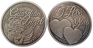 Eillwin Lucky love & Guardian angel Two Coins Set for Luck and Protection