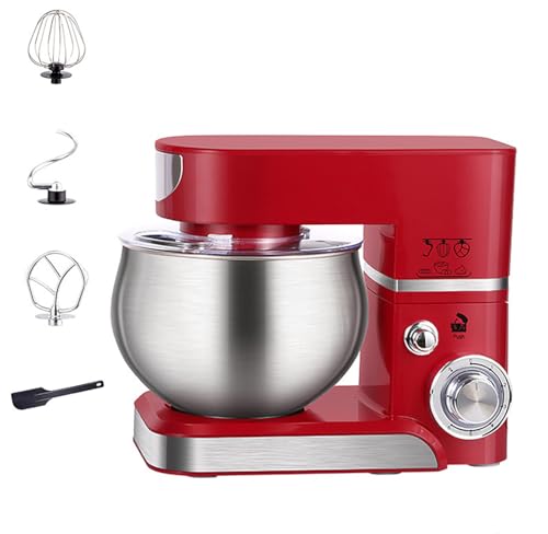 Batidora de pie, mezcladora de Masa de Alimentos, batidora de Pastel eléctrico de 5.5L 1000W, batidora eléctrica de Cocina con Gancho de Masa, batidor, batidor, tazón de Mezcla para Hornear