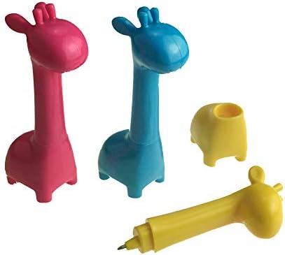 3 x Cute Giraffe, Fun Pens. Great Low Cost Party Bag Fillers!