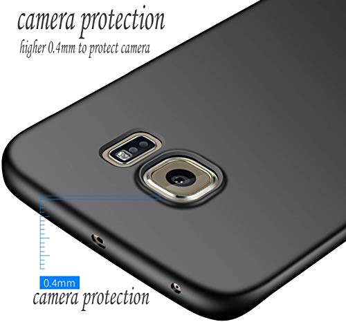 Phone Case For Samsung Galaxy S6 Edge Slim Protective Galaxy S6 Edge Case [Guard From Shock/Scratch/Slip/Fingerprint] [Utra Thin] [Matte Finish] Durable Pc Hard Cover For Galaxy S6 Edge(Black) #TOP2