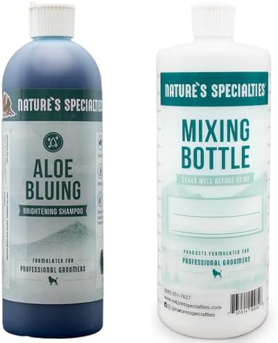 Nature's Specialties Mixing Bottle and Dog Shampoo Concentrate Bundle, Easy to Read Measurements Mixing Bottle 32 oz, Bluing Dog Shampoo Concentrate 16 oz image 5