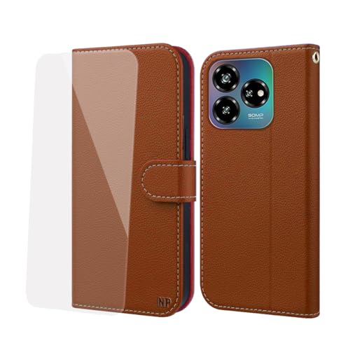 NP-Caser Coque pour ZTE Blade V60/ Axon 60 - Coque de Telephone en Cuir de Première Qualité | Porte-Carte et Pochette à Monnaie Etui | Compatible avec Coque...