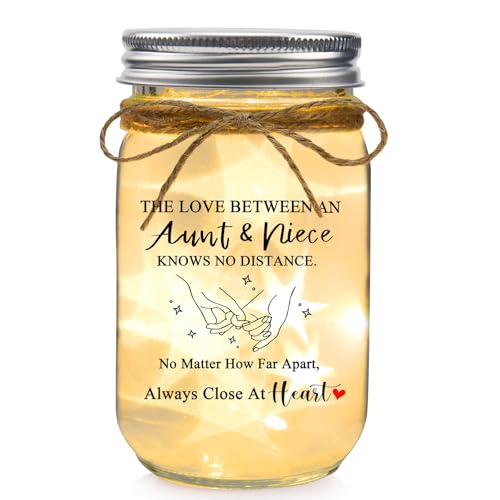 COZITED Aunt Gifts from Niece - The Love Between an Aunt & Niece Knows No Distance Mason...