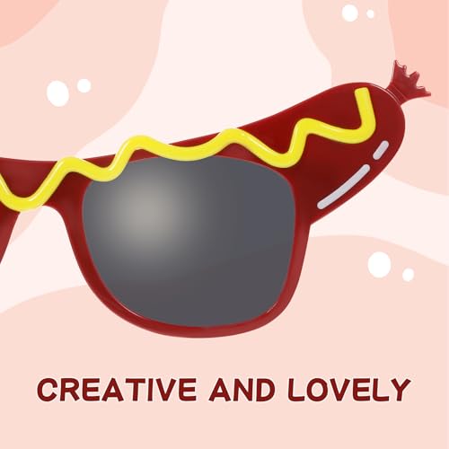 LIFKOME Women Sunglasses Hot Dog Sunglasses Decorative Eyewears Party Costume Dress Up for Holiday Birthday Caarnival Party Favors