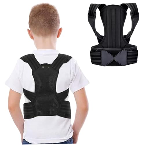 Heidouse Posture Corrector for Kids, Adjustable Back Brace Posture Corrector with Shoulder Pads, for Teenagers to Provide Spinal Support, Improve Running, Back Braces