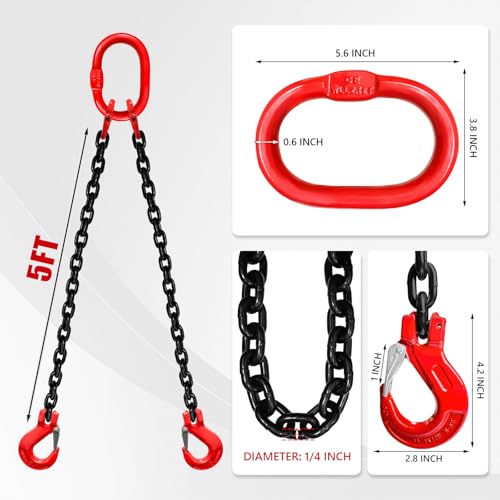 Chaîne de levage G80 robuste élingue de sécurité 2 brins