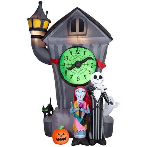 Gemmy Airblown Inflatable NBC Clock Tower House Giant Disney 8 ft Tall Multicolored