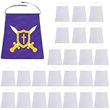 Blosssound 24 Pcs Hero Capes Crafts Canvas Blank Cape to Decorate DIY Hero Dress up Costumes for Kids Party VBS Activities